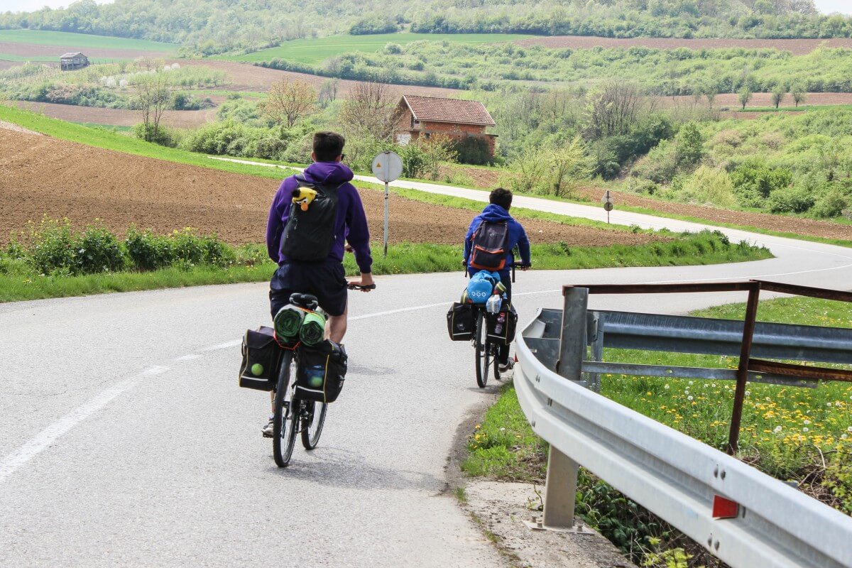 Cycling Serbia two cyclists