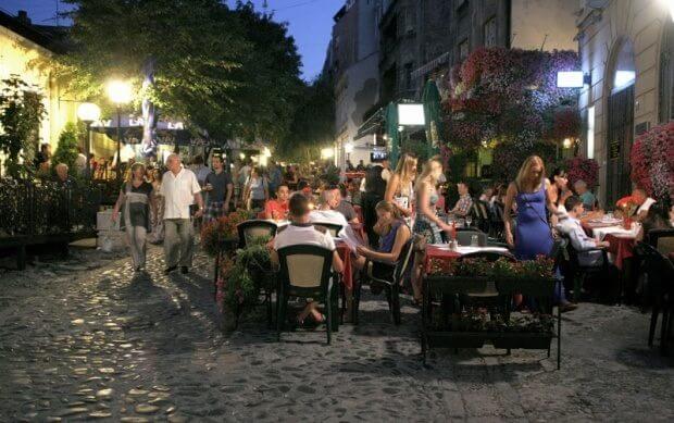 Belgrade is one of the most affordable cities to dine out it. Skadarlija. iBikeBelgrade. Photo by:  Novosti.rs